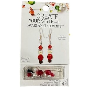 Swarovski Elements Crystal Santa Earrings Kit – DIY Holiday Jewelry